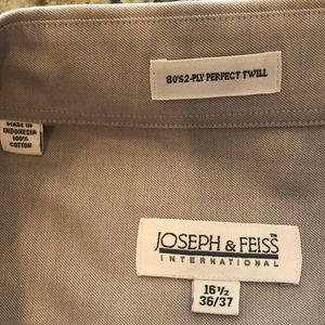 Joseph & Feiss Men’s Gray Button Down Dress Shirt